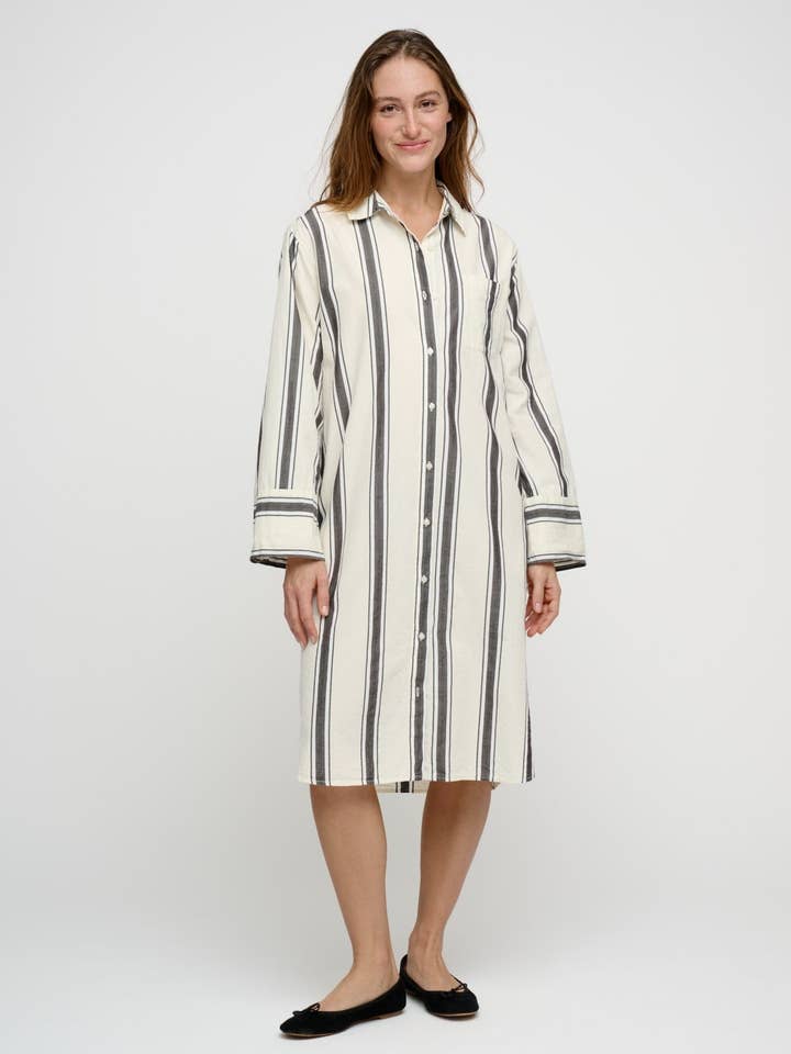 25 robe chemise athena rayée pour la vente par moshi moshi mind