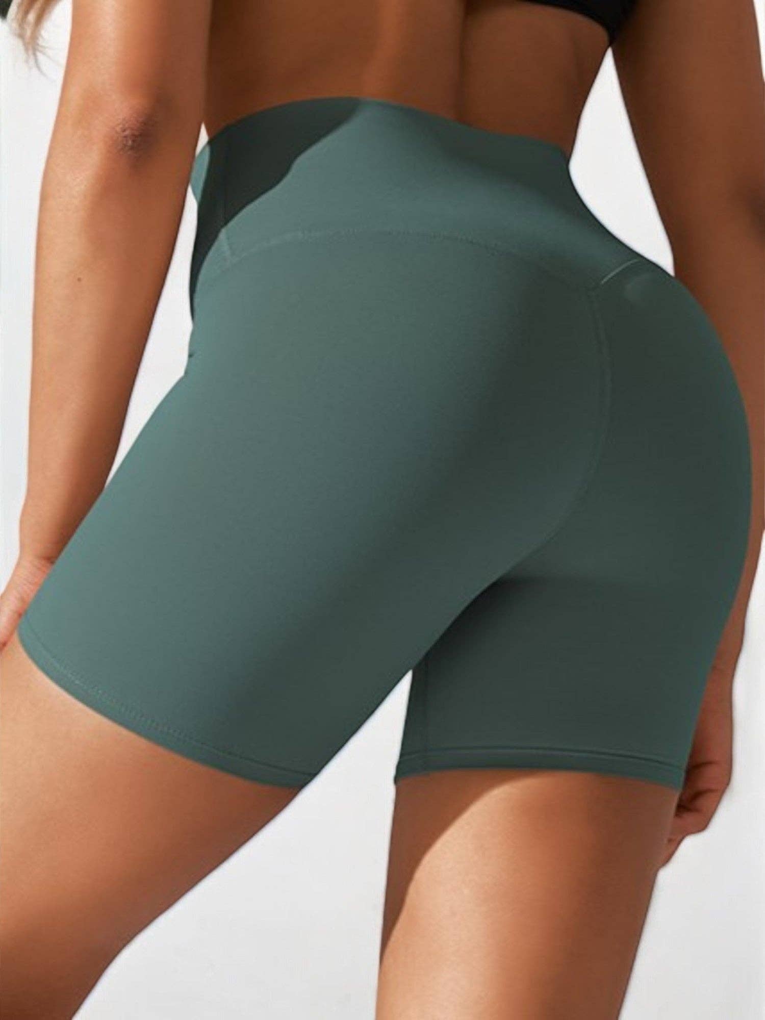 Active by Anna-Kaci – Calções atléticos – Mulher por atacado – Shorts esportivos femininos de compressão sem costura com cintura alta12