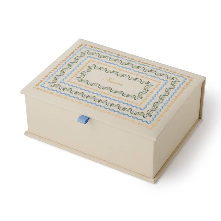 Delphine Large Embroidered Keepsake Box for wholesale by Rifle Paper Co.