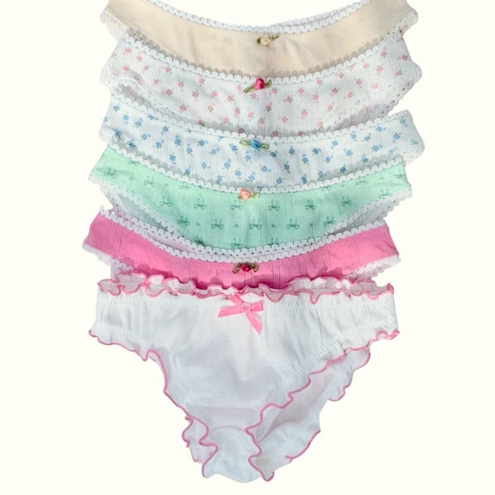 Milanblocks Pointelle Bikini Undie Søde Y2K Coquette Bomuld for engroshandel hos Milanblocks LLC