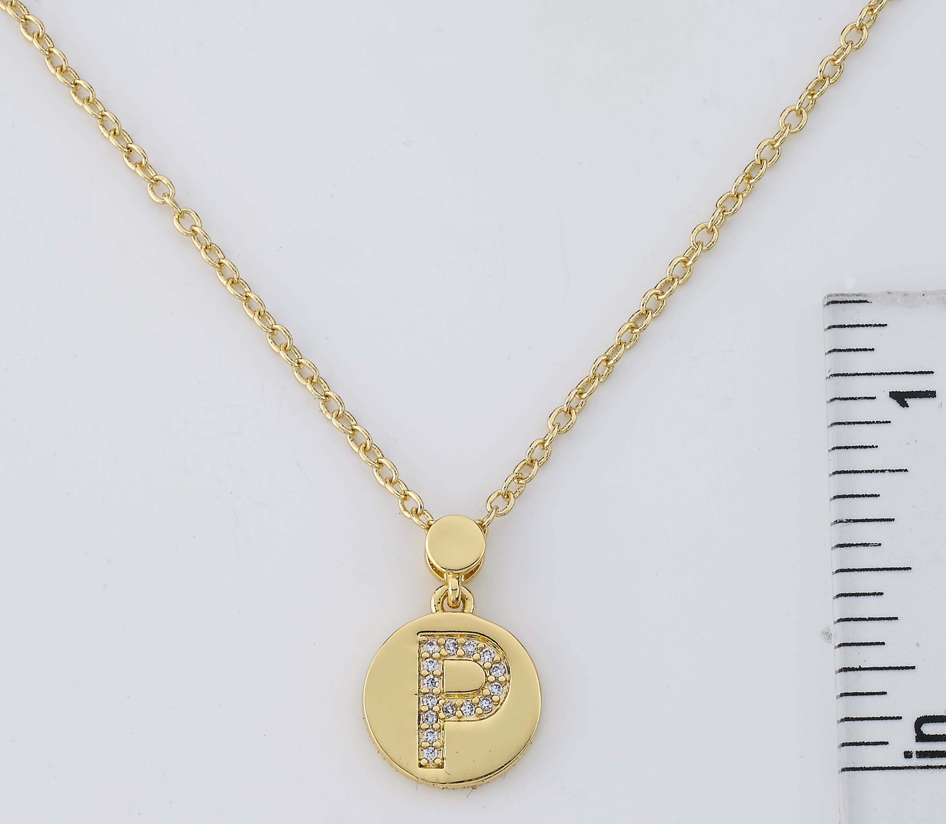 Little Miss Twin Stars - Wholesale Pendant/Charm Necklace - LMTS Classic! Initial Disc Pendant Necklace100