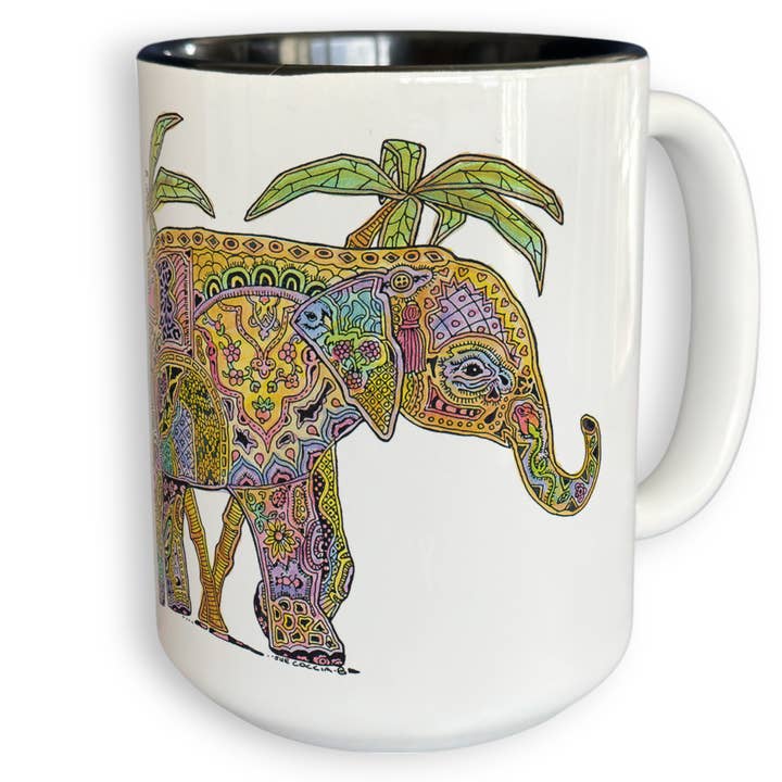 Elephant 15 oz Mug for wholesale by EarthArt International