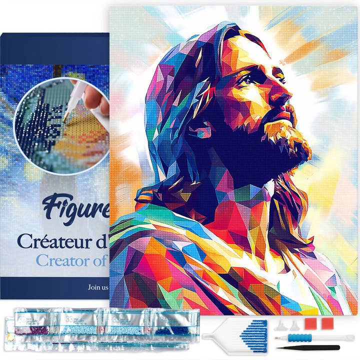 Diamond Painting Framed - Jesus' Radiant Glory for wholesale by Figured'Art