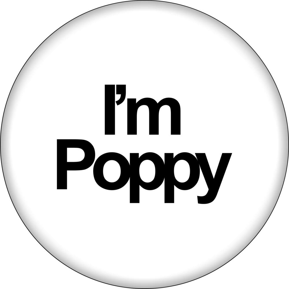 Square Deal Recordings & Supplies – wholesale Lapel pin/button – Pin-on Button - 1.5 Inch - Poppy - "I'm Poppy"0