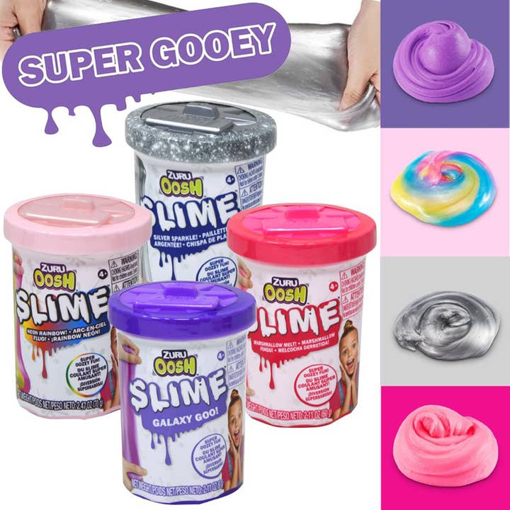 Zuru Oosh Slime Petit Pot en Vrac Quatre Assortiments pour la vente par Deluxe Import Trading