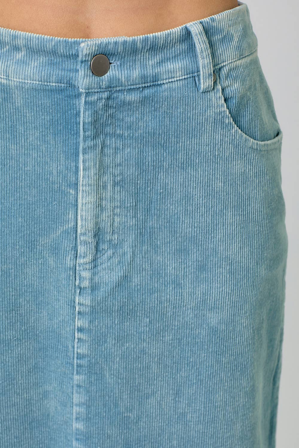 Mystree - Wholesale Skirt - Women's - 60742 Washed Front Slit Corduroy Skirt5