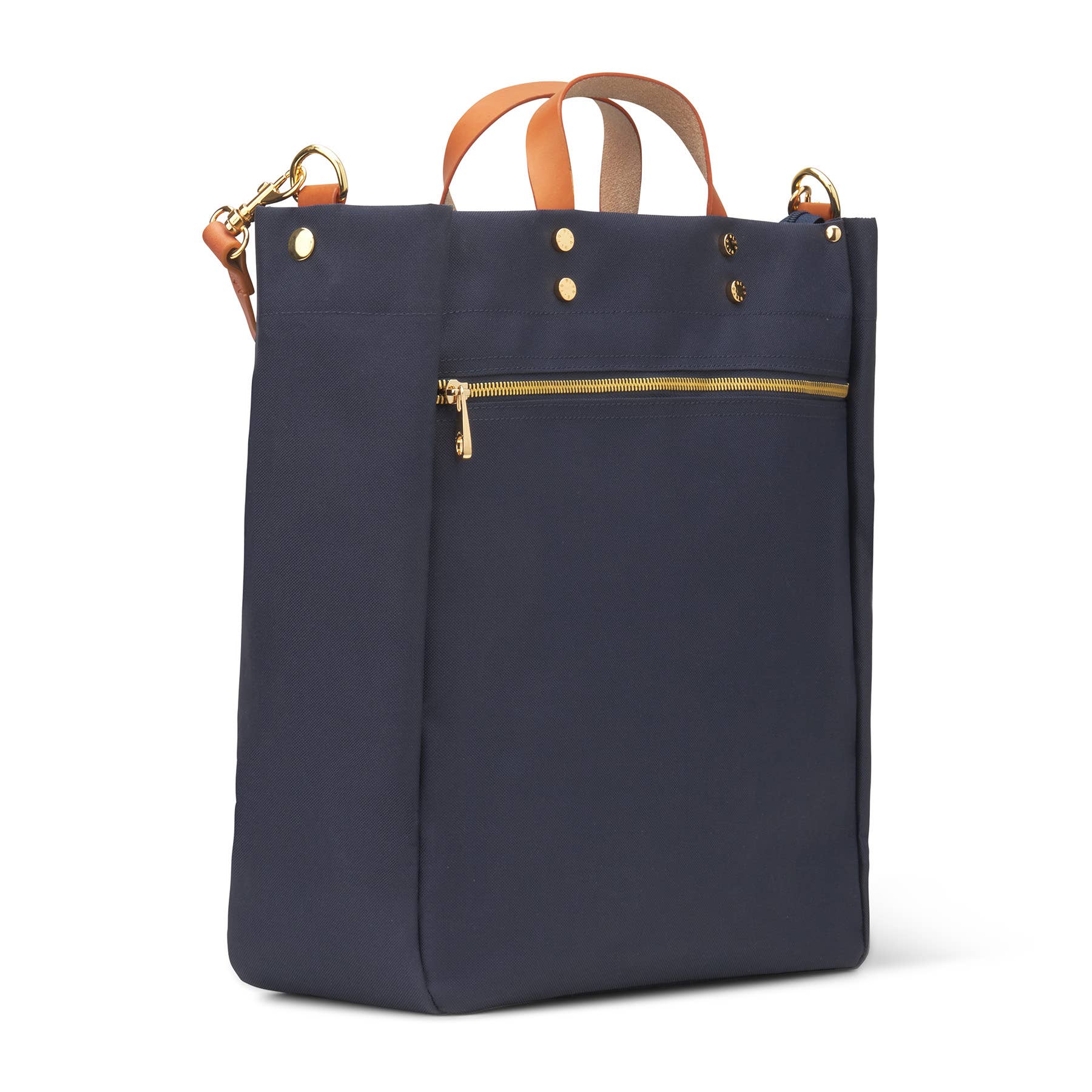 Boulevard - Wholesale Tote Bag - Women's - "Parker" Navy Nylon Tote with Leather Accents1