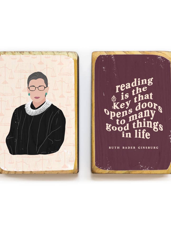 Conjunto de suporte para livros com citações de leitura de Ruth Bader Ginsburg (RBG) por atacado de ARCHd