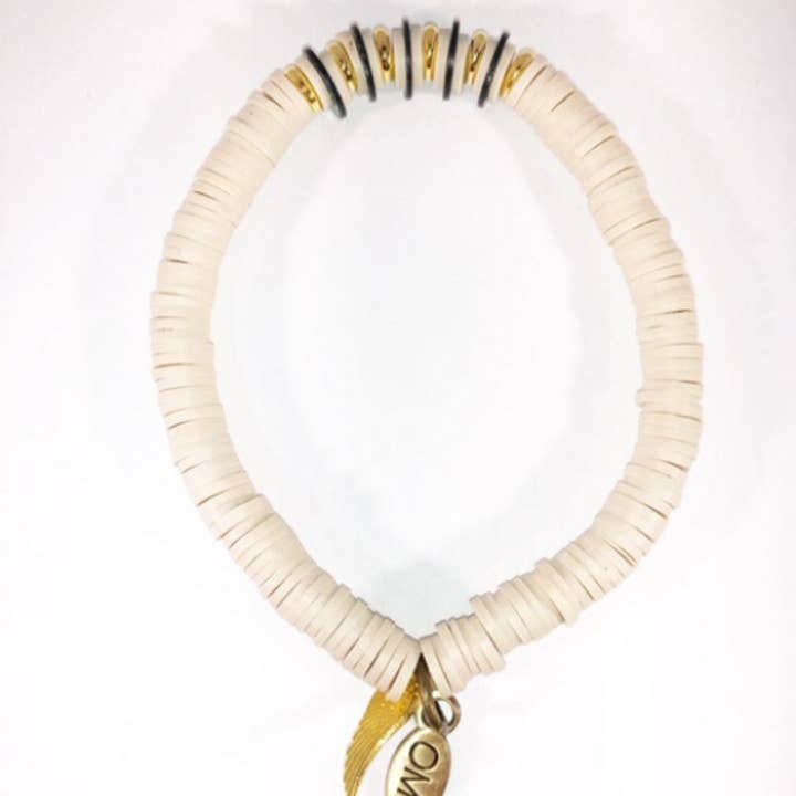 Ela é vinil de esperança com espaçadores de ouro 8mm por atacado de omibeads