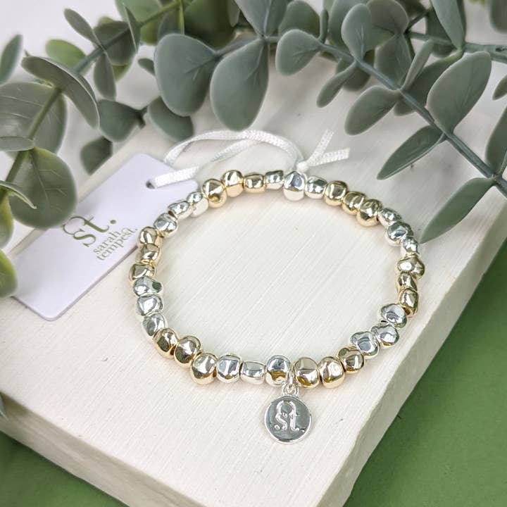 2 tone nugget beaded bracelet for wholesale by Tempest Designs