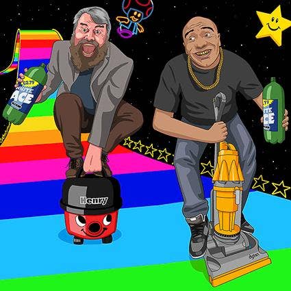 Tarjeta de felicitación - Jim 'll Paint It - Brian Blessed v Goldie 036 para venta al por mayor de Lesser Spotted Images Ltd