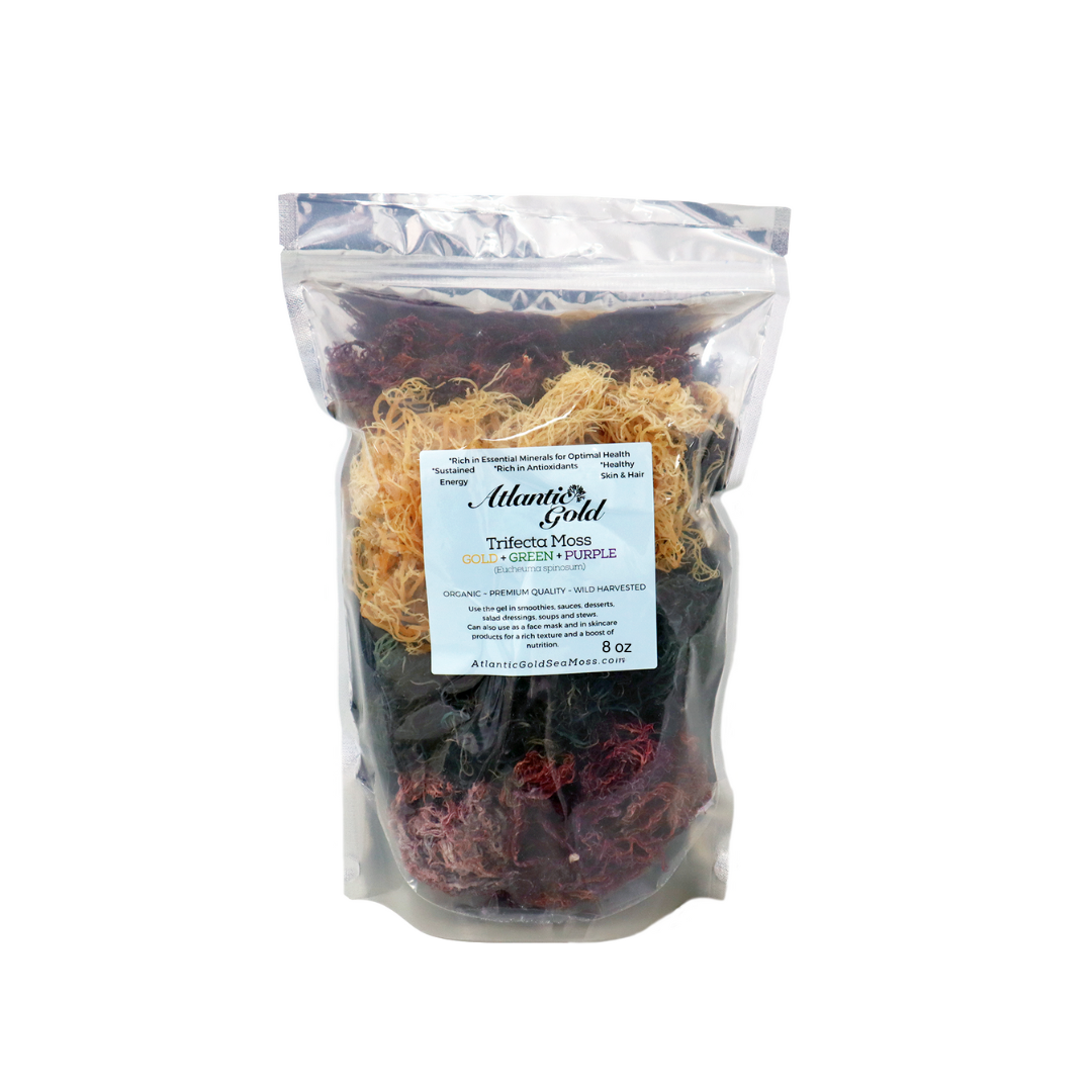 Atlantic Gold Sea Moss - Wholesale Oral Supplement/Vitamin - Green Sea Moss 2 oz| Lab-Tested | Sun-dried  |Wild-harvested2