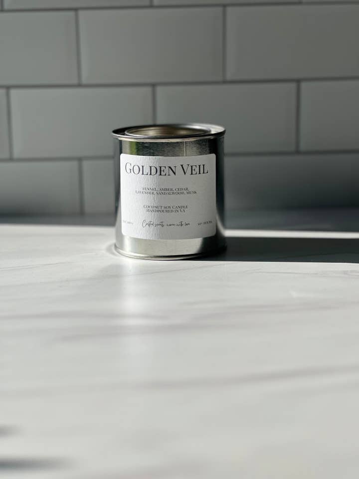 Bougie Voile Doré pour la vente par Braided Twine Co.