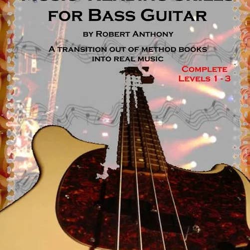 Books by splitShops - Wholesale Arts & Entertainment Book - Music Reading Skills for Bass Guitar Complete Levels 1 - 3 - Paperback
