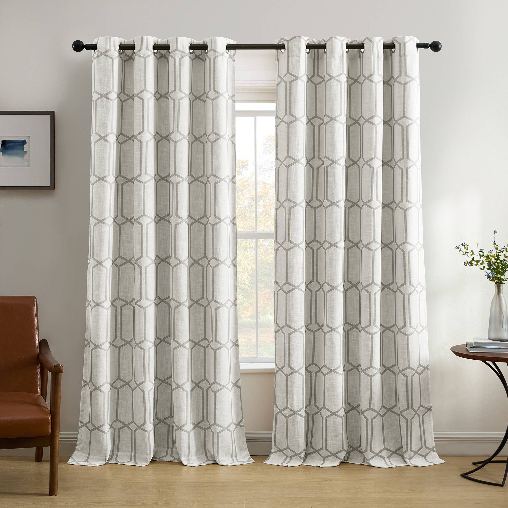 Threadmade Home - Wholesale Curtain - Kaiden Geometric Room Darkening Window Curtain3