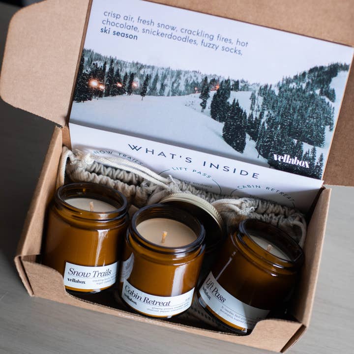 Vella & Co. by Vellabox - Wholesale Jar/Filled Candle - Ski Inspired Soy Candle Gift Set