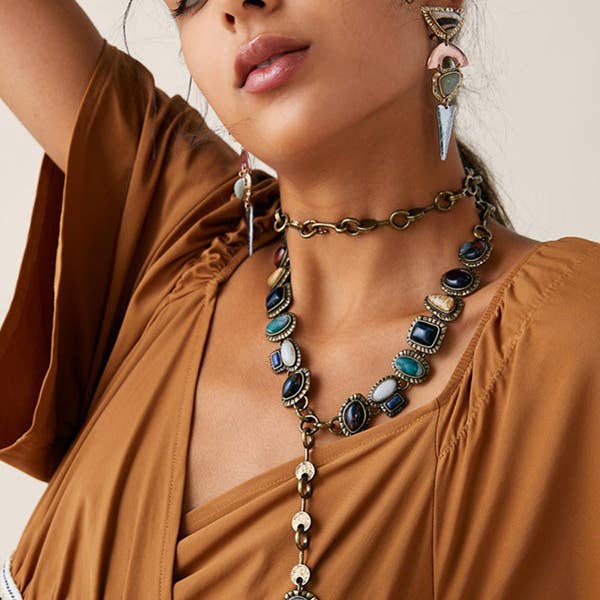COPPER Beaded Chains Necklaces Accessories for wholesale on Faire