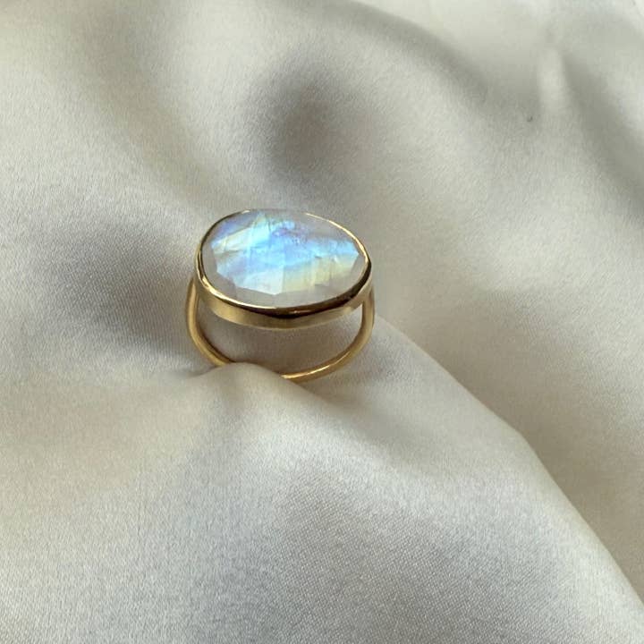 Sophie Deschamps Bijoux – wholesale Cocktail/statement ring – SITA RING, gold-plated gemstone (BAGHO4)20