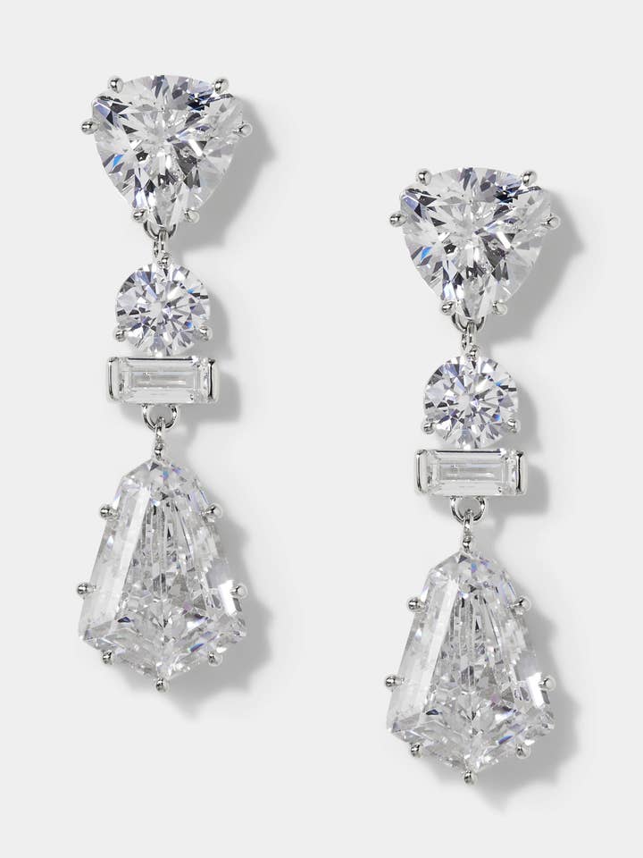 LUXOR KITE CZ DROP EARRINGS for wholesale by NADRI