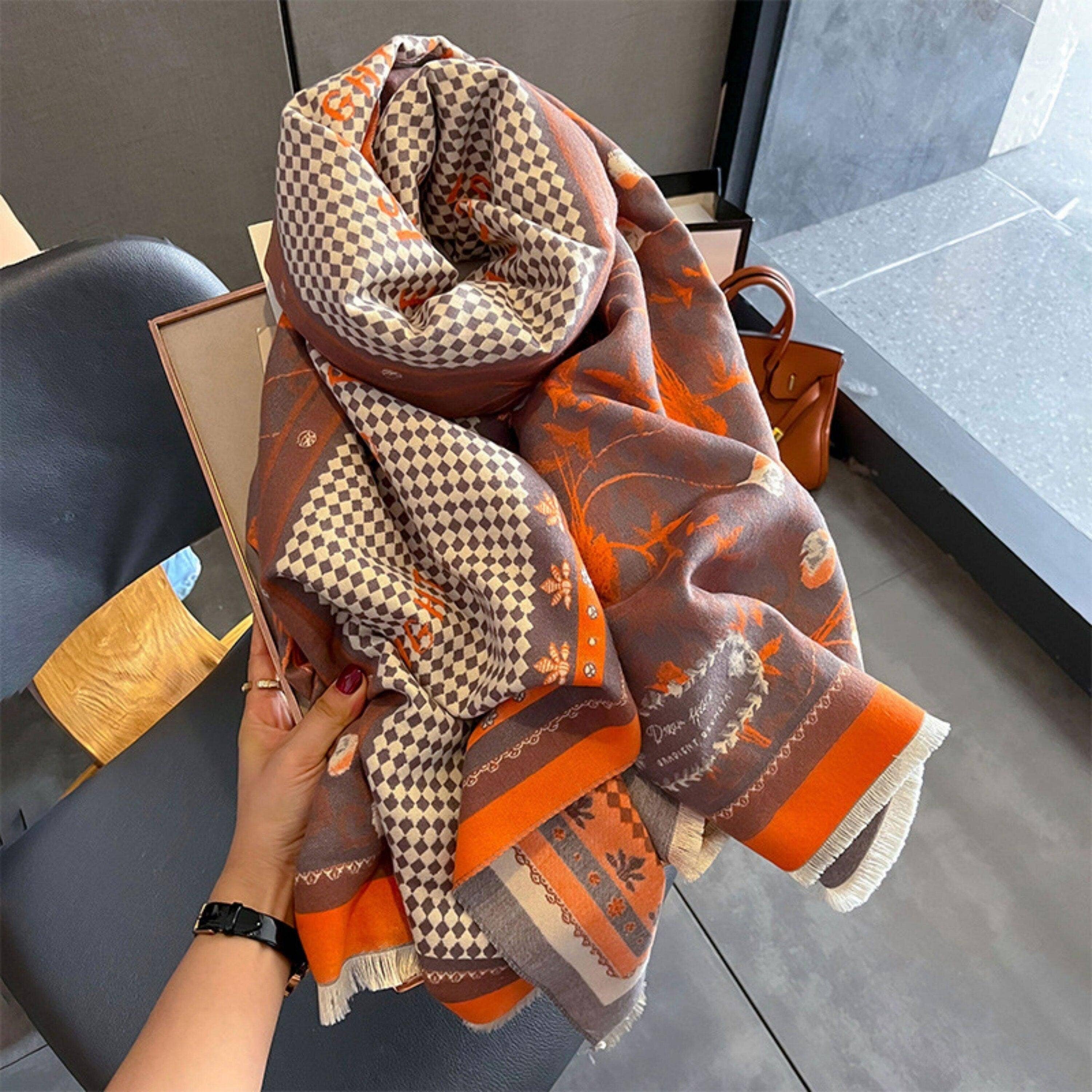 SueSilkHK - Venta al por mayor Bufanda - Mujer - Bufanda vintage a cuadros con textura de cachemir con bloques de colores, bufanda de 65 x 185 cm, chal con textura de pashmina, chal bohemio, regalo para ella0