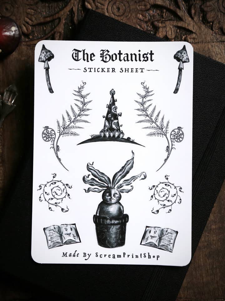 Folha de Autocolantes The Botanist | Estacionário | Plantas Mandrake por atacado de ScreamPrintShop