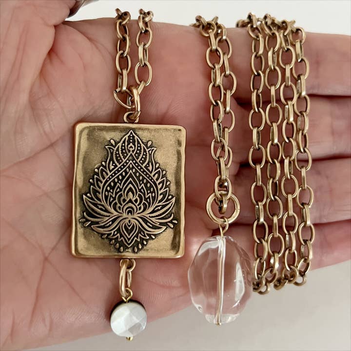 Katia Designs - Wholesale Pendant/Charm Necklace - "Fearless" Mandala Original Necklace
