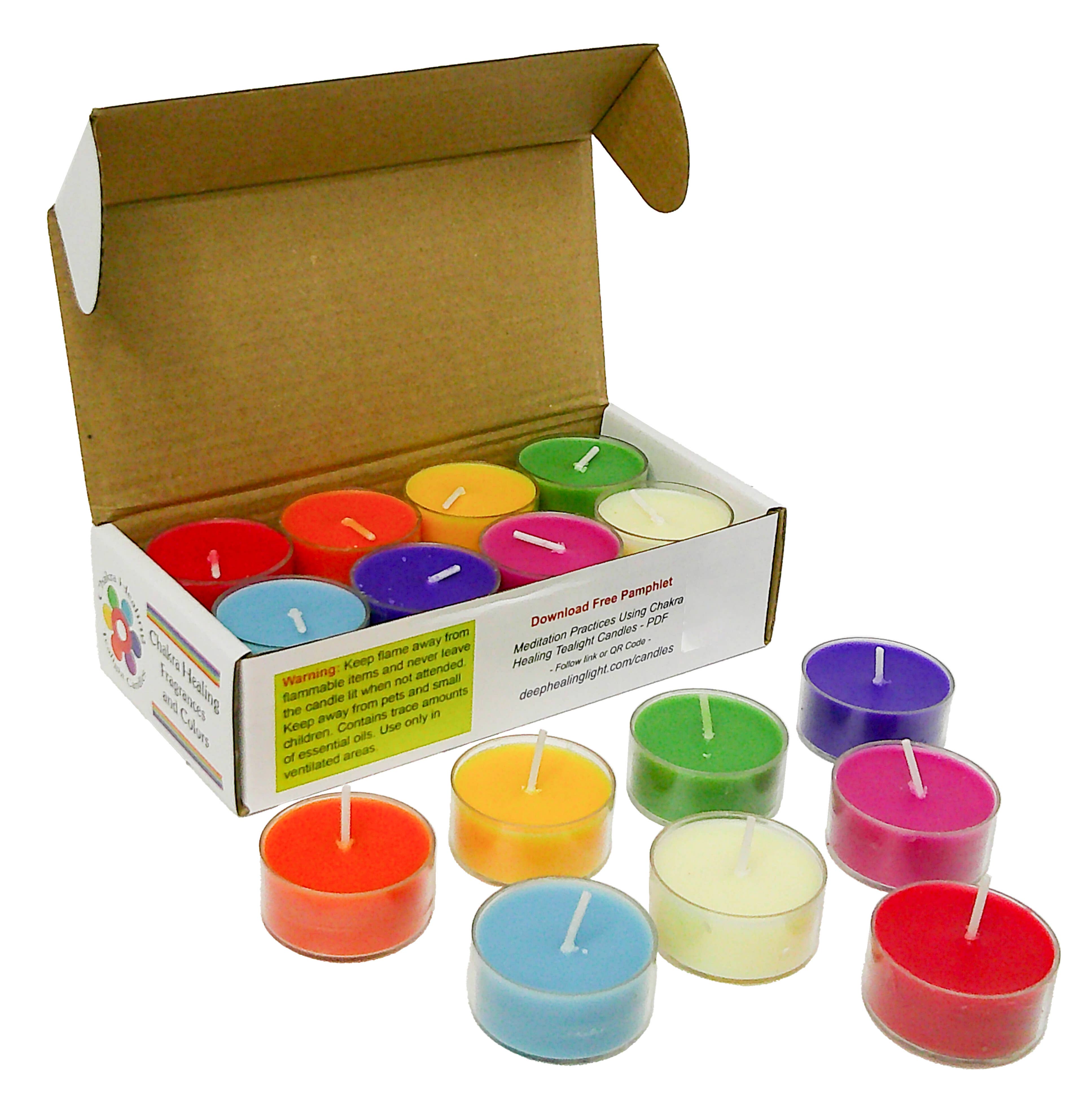 Deep Healing Light - Wholesale Meditation Supplies - Chakra Healing Tealight Candles, Scented and Colored Candles4