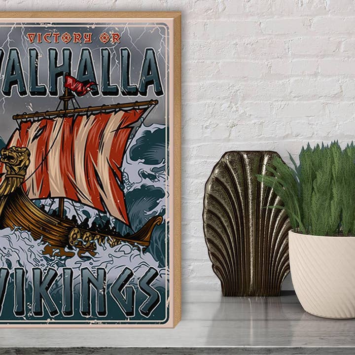 Femer - Wholesale Sign - Valhalla Vikings wooden ship sign 30x40 cm gift decoration3