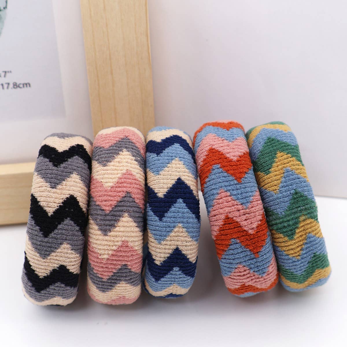 ACCITY - Wholesale Hair Tie - FASHION  WIDENED HAIR TIES(5PCS/BOX)_CWAHA050414