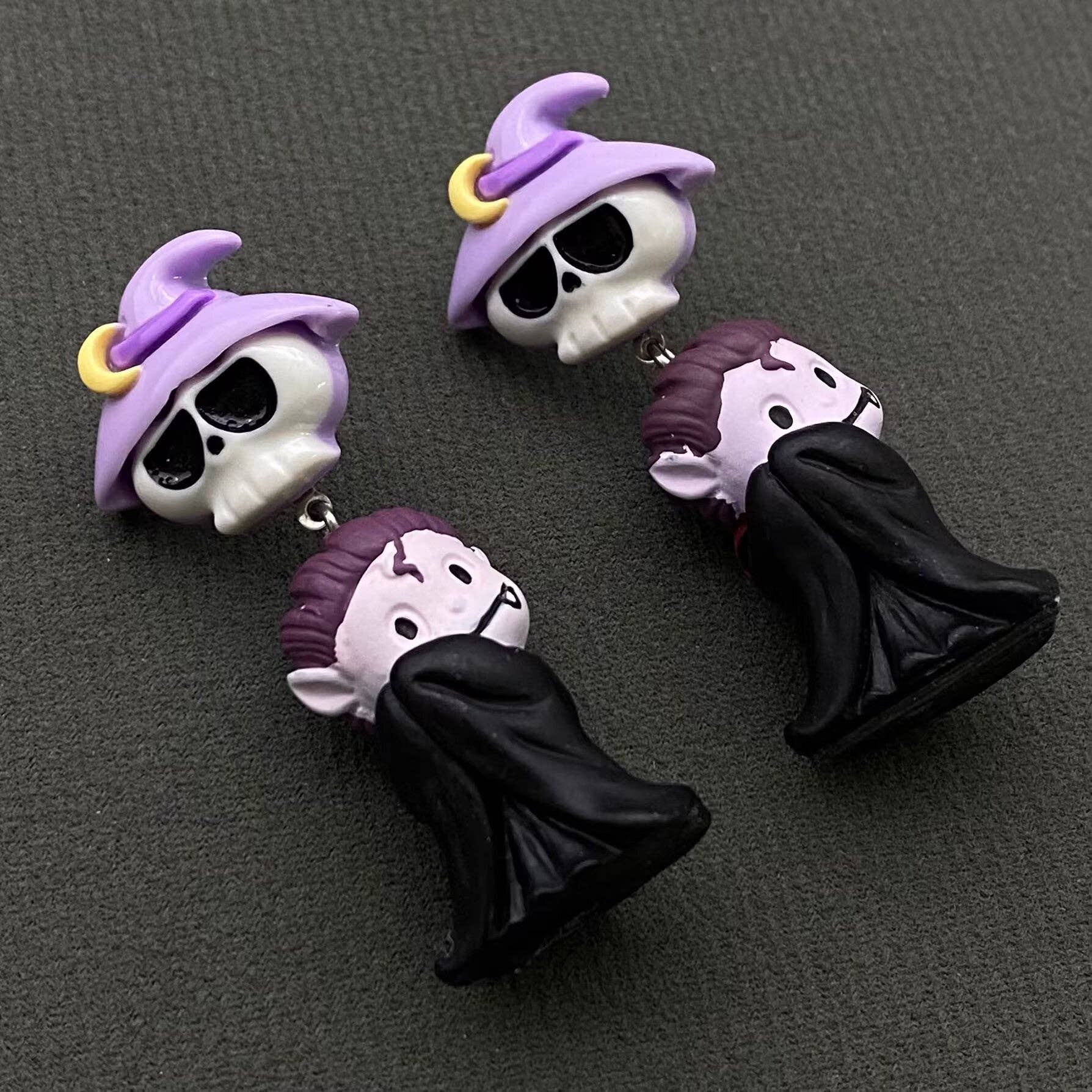 Mio Queena - Vendita all'ingrosso Orecchini pendenti - Orecchini pendenti in resina a forma di vampiro per Halloween2