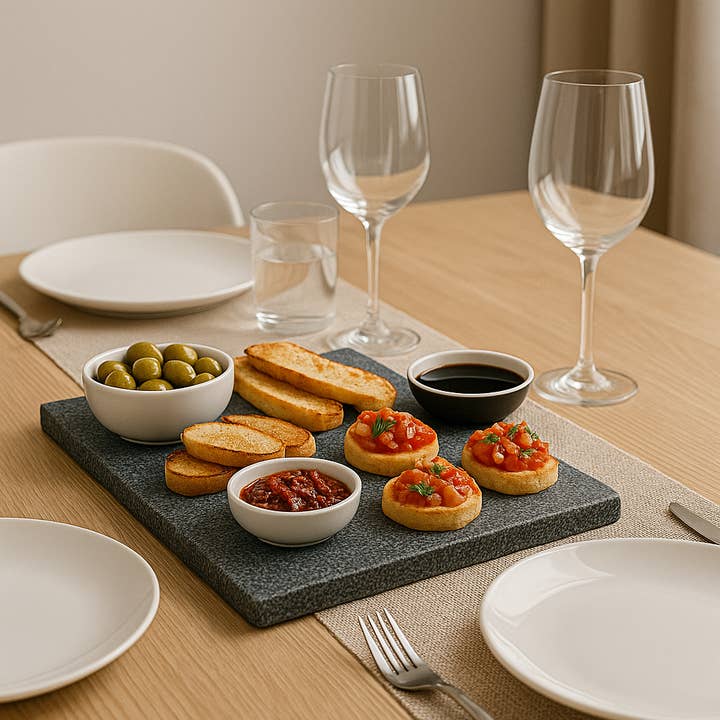 Kalu Creations - Wholesale Cutting board - Black granite cutting board 40x30 cm – Elegant and durable kitchen work surface5