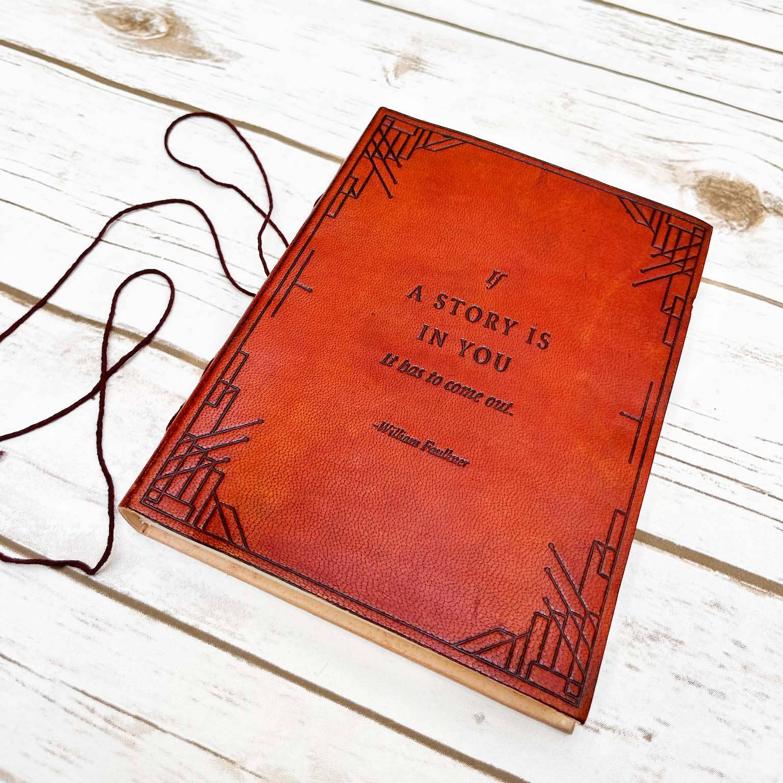 Soothi | Containers Of Creativity - Wholesale Journal/Diary - "If A Story" Handmade Quote Leather Journal - 5x7 Brown3