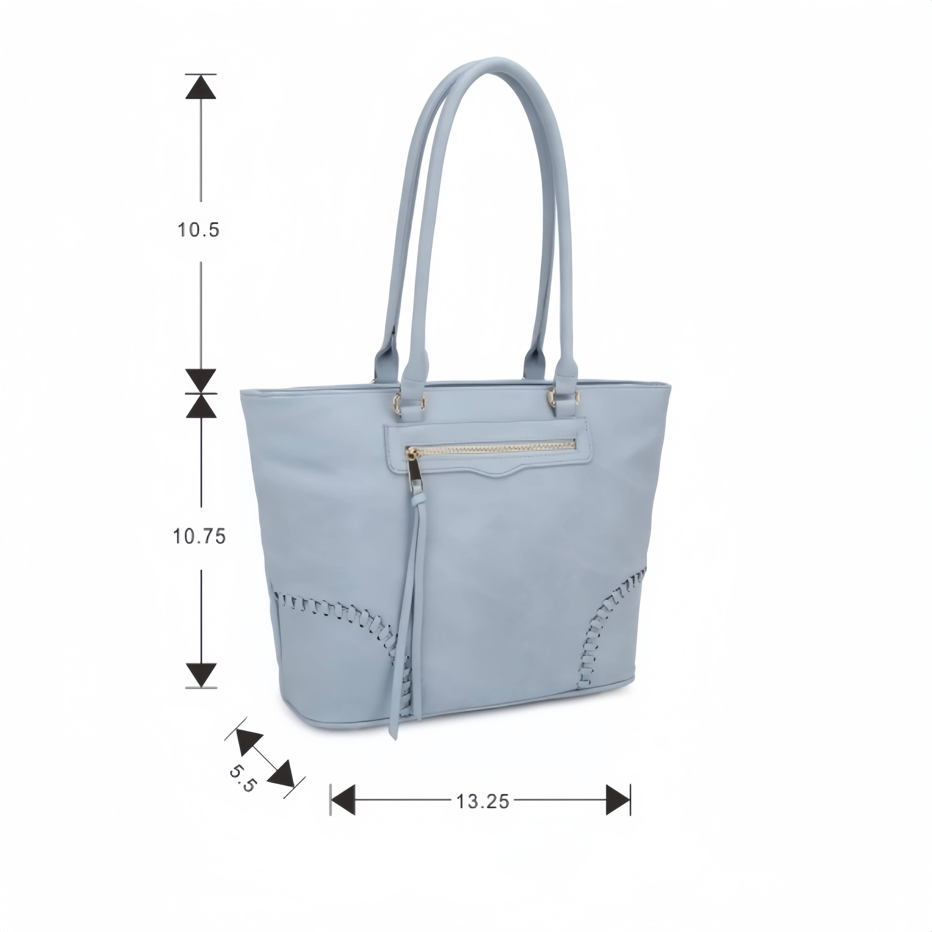 KAYLA+AVA – Großhandel Tragetasche – Damen – Alyssa Slouchy Tragetasche, lässig, Whipstitch, silberne Hardware9