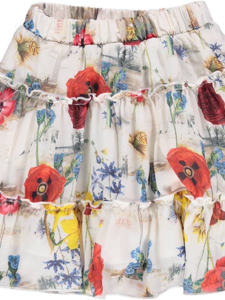 PS23S004005 - Gonna rotonda con motivo floreale per la vendita all'ingrosso da parte di Piccola Speranza