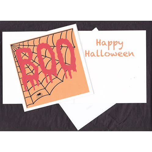 Just Write Arts - Wholesale Halloween Card - Halloween Greeting Note Card - BOO! - 5.5x5.51