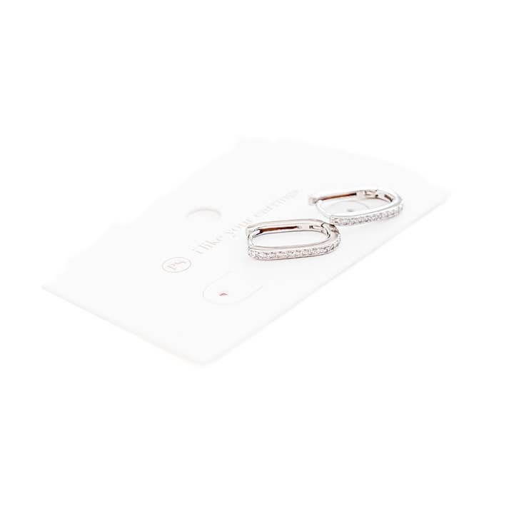 Pretty Simple - Wholesale Hoop Earrings - Petra U Hoop Diamond Earrings - WATERPROOF