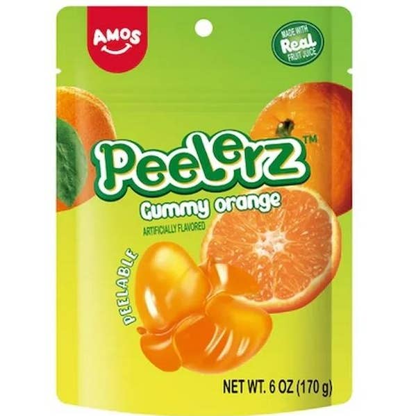 iSweet.ca - Wholesale Gummy - Amos Peelerz Gummy Sub Bag - Orange 6 oz X 12 Units