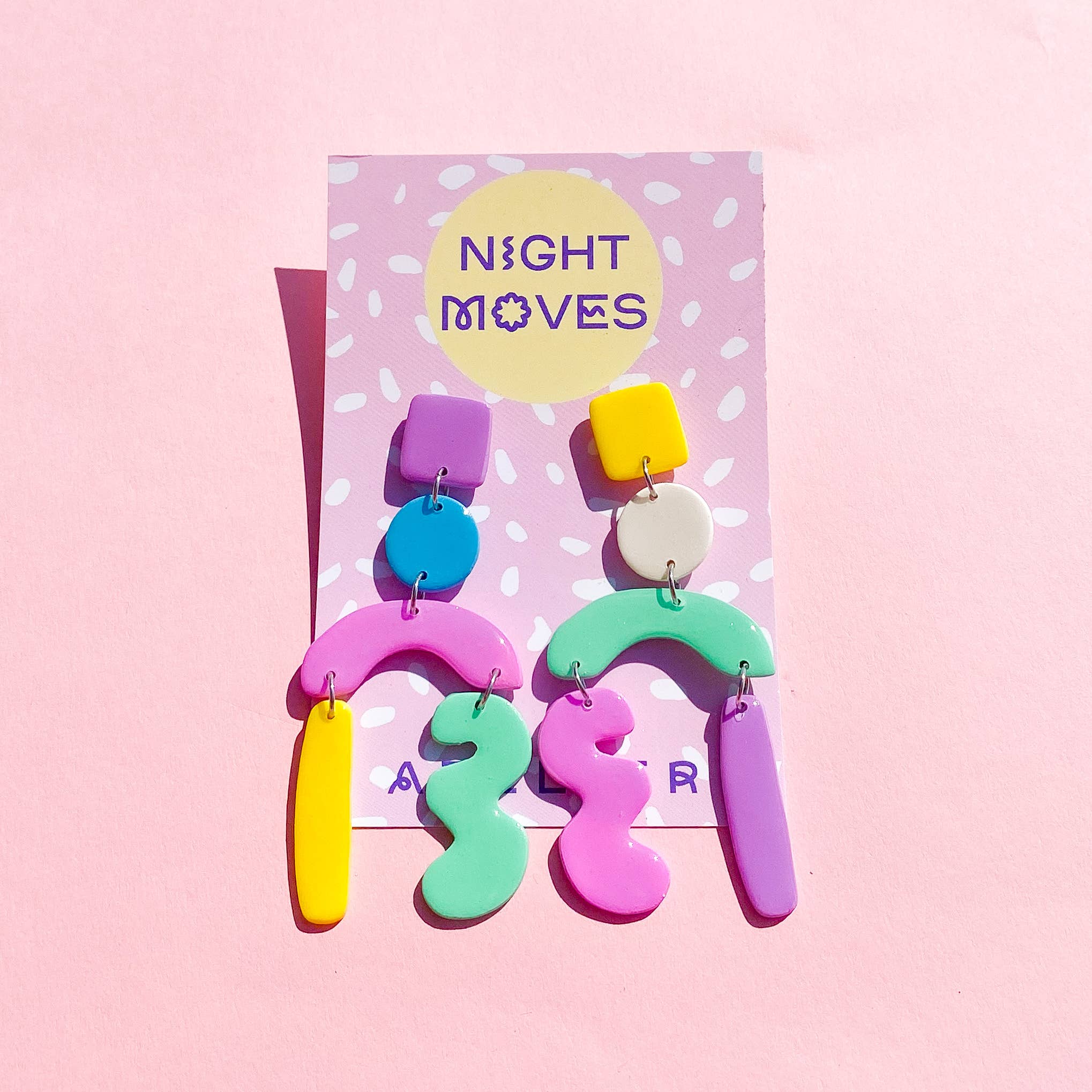 Night Moves Atelier - Vendita all'ingrosso Orecchini pendenti - Orecchini pendenti massimalisti in argilla polimerica1