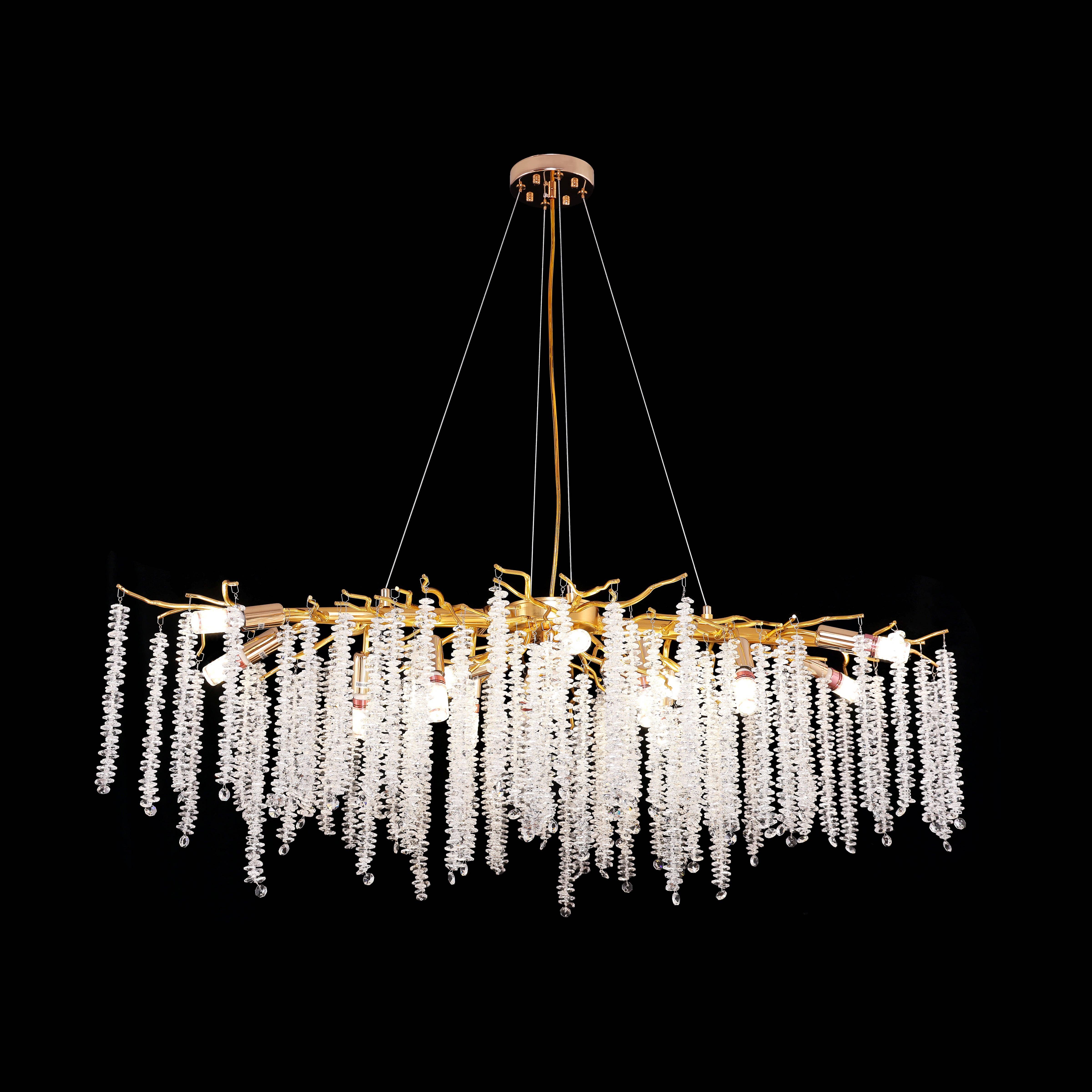 Luxury Living - Wholesale Chandelier/Hanging Light - Pendant Lamp Frost Gold | 100x40cm3