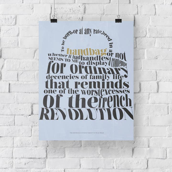 Star Editions – wholesale Art print – Oscar Wilde Quote- The Importance Of Being Earnest Art Print2