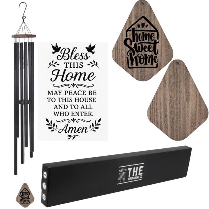 Carillon à vent de grande sérénité avec bénédiction de la maison - Cloches d'église, cadeau réfléchi pour des occasions spéciales ou des réflexions 55" pour la vente par The Wind Chime Co