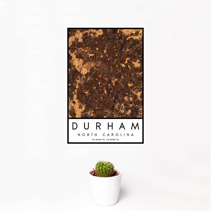 JACE.design - Wholesale Art Print - Durham NC Map Print Ember