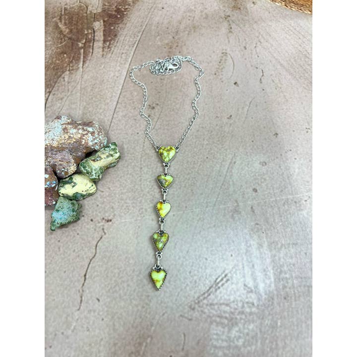 Nizhonitradersllc - Wholesale Pendant/Charm Necklace - Handmade Sterling Silver Palomino Turquoise Necklace with Signed Nizhoni3