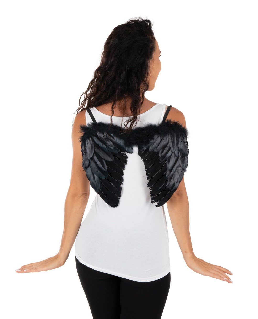 P'tit Clown - Wholesale Costume - Women's - Feather Angel Wings - 40 X 32 cm - Black3