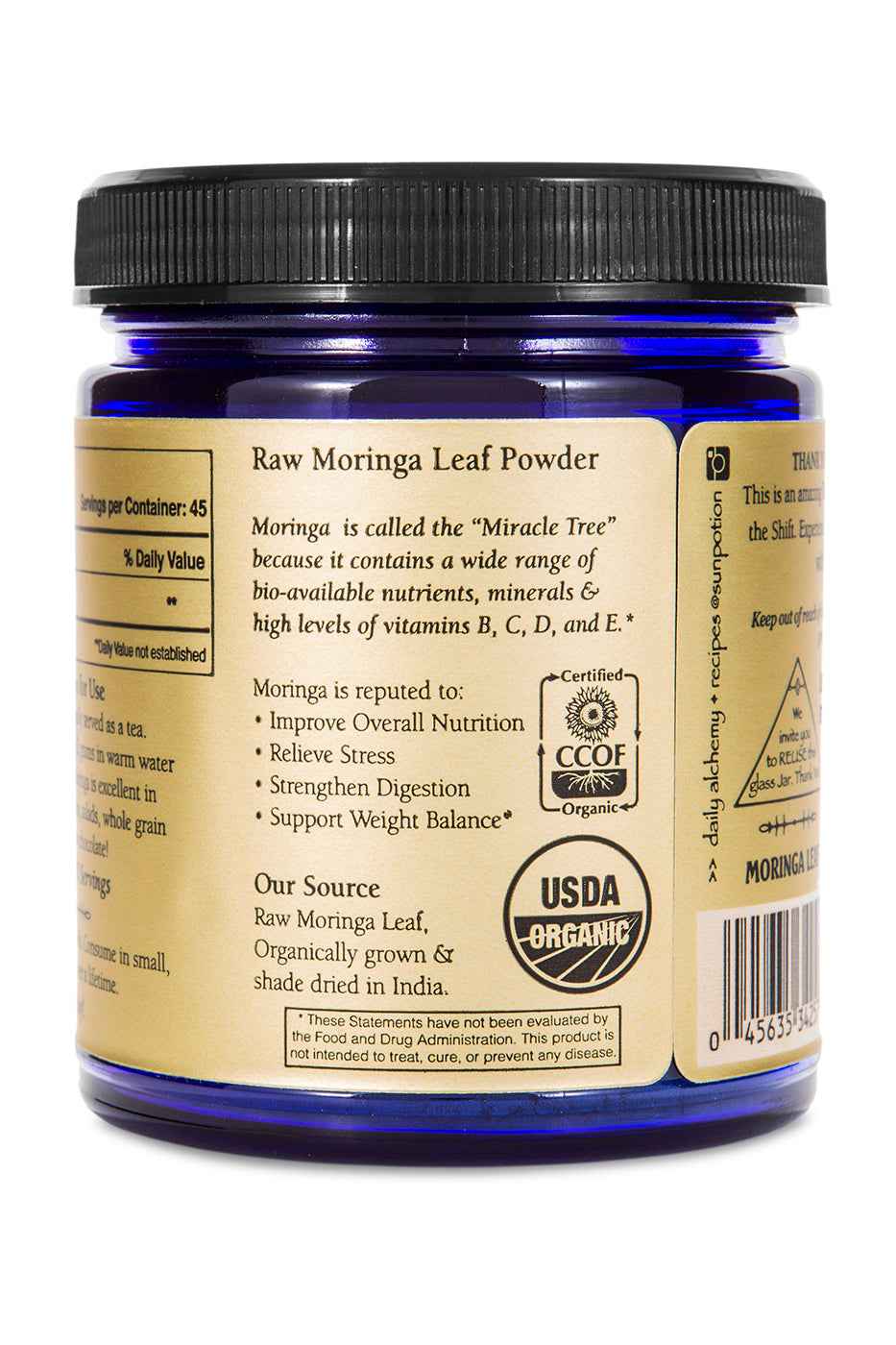 Sun Potion - Wholesale Proteïne/superfoodpoeder - Moringa Bladpoeder (Biologisch)5