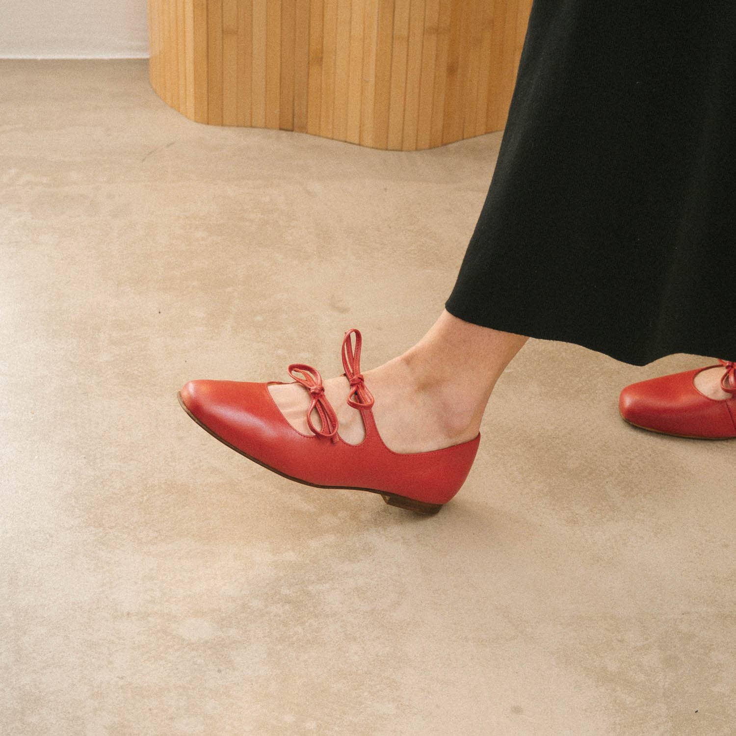 red Shirley Ballerina, marsala for wholesale on Faire10