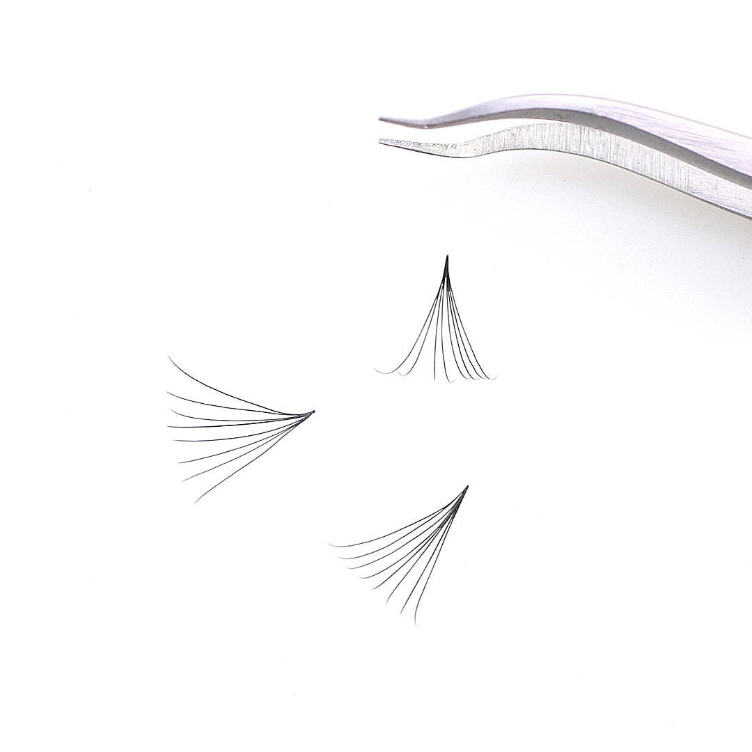 GladGirl - Wholesale False/Fake Eyelashes - Off the Tray 12D Heat Bonded PreMade Lash Fans - Mixed Length3