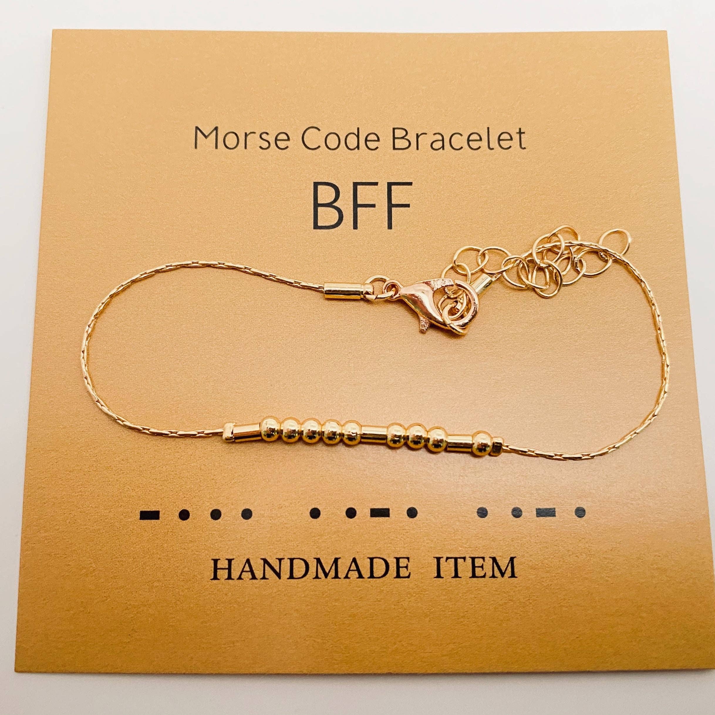 Mio Queena - Wholesale Schakelarmband - „Fuck off” handgemaakte gouden Morse Code-armbanden10
