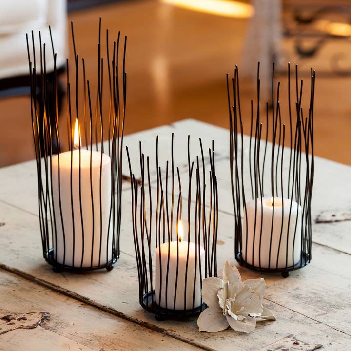 Danya B - Wholesale Candle Holder - Willow Iron Candleholder 3-piece Set