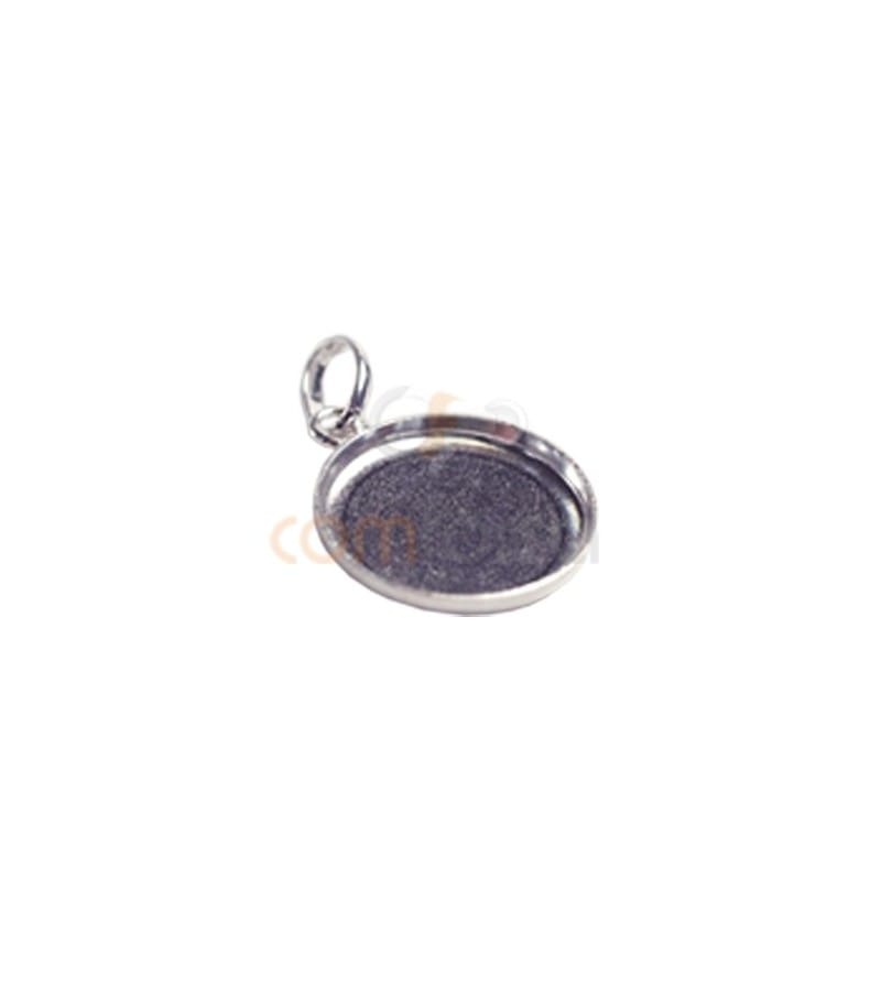 COM FORSA SL - Wholesale Individual Charm/Pendant - Sterling Silver 925 Bezel Cup Pendant 15Mm2